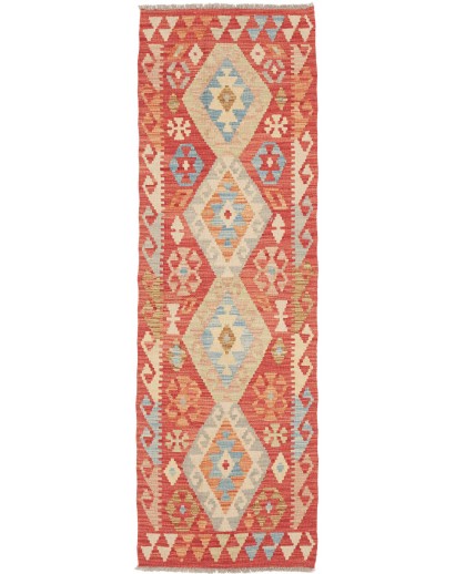 Tappeto Kilim Afghanistan arancione marrone 63x197