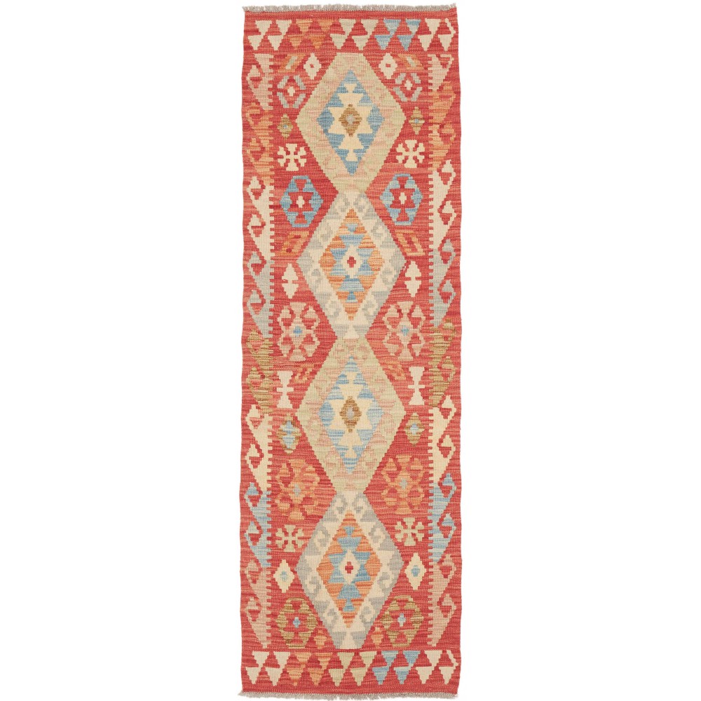 Tappeto Kilim Afghanistan arancione marrone 63x197