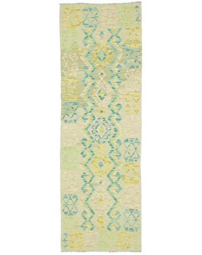 Tappeto Kilim Afghanistan beige giallo 76x235