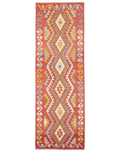 Tappeto Kilim Afghanistan rosso 81x249