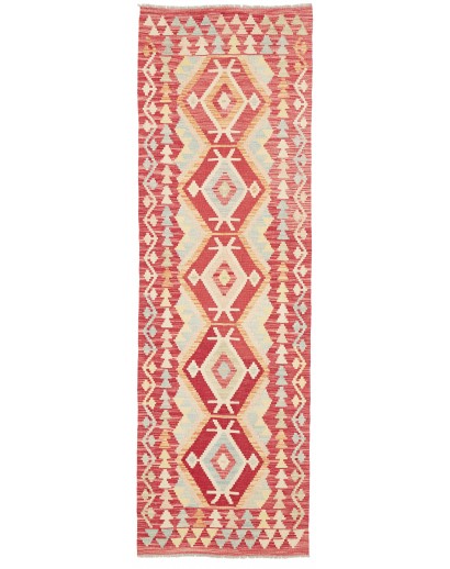 Tappeto Kilim Afghanistan giallo marrone 77x244