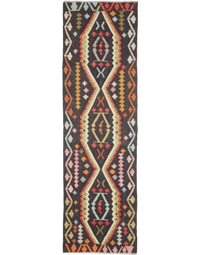 Tappeto Kilim Afghanistan grigio beige 84x294