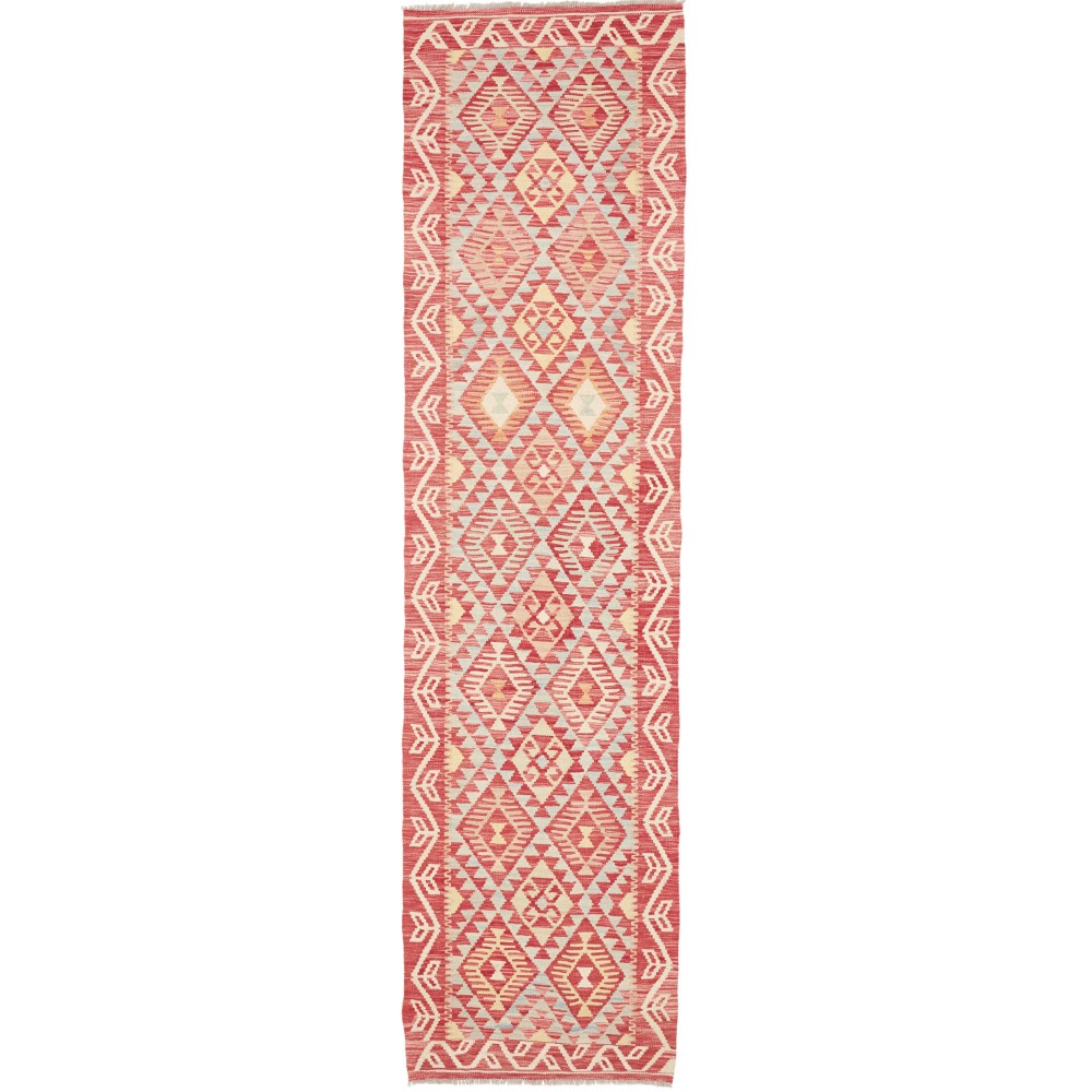 Tappeto Kilim Afghanistan giallo rosso 76x295