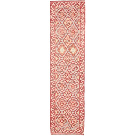 Tappeto Kilim Afghanistan giallo rosso 76x295