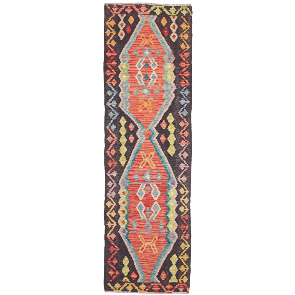 Tappeto Kilim Afghanistan marrone grigio 69x236