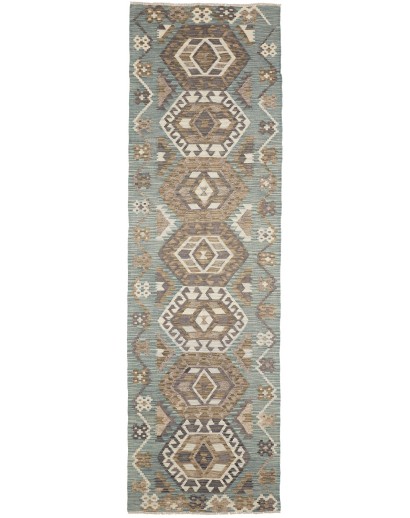 Tappeto Kilim Afghanistan marrone bianco 88x295