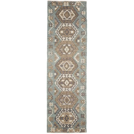 Tappeto Kilim Afghanistan marrone bianco 88x295