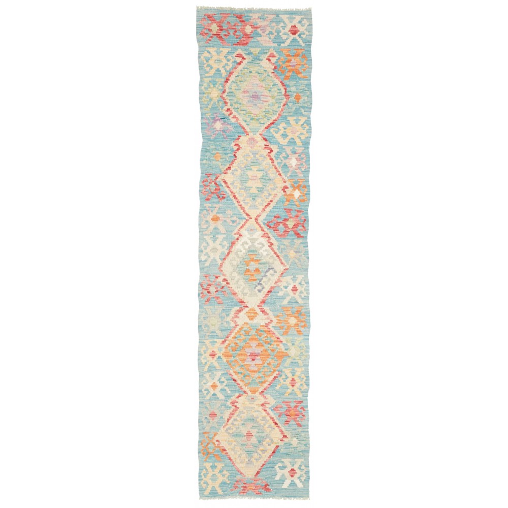 Tappeto Kilim Afghanistan beige rosso 53x241
