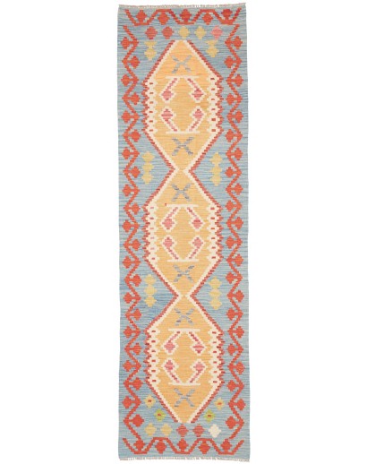Tappeto Kilim Afghanistan marrone rosso 73x251
