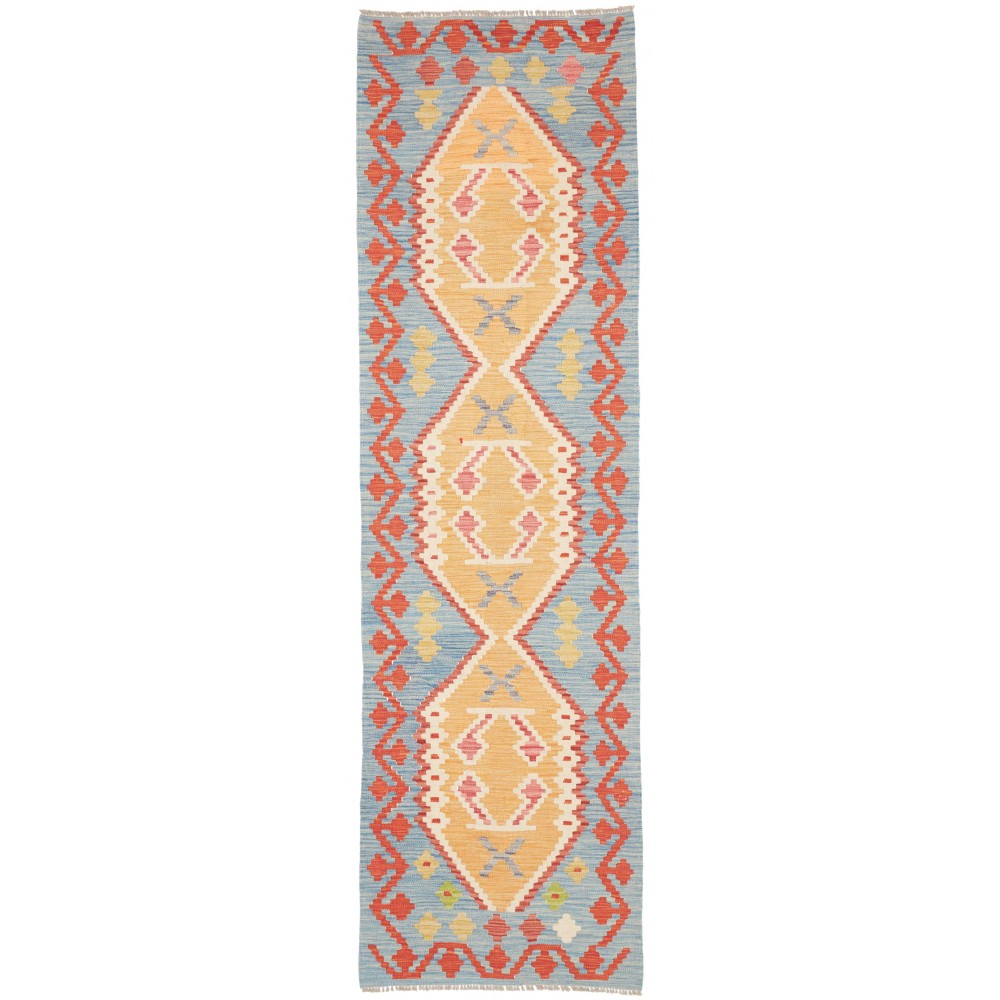 Tappeto Kilim Afghanistan marrone rosso 73x251