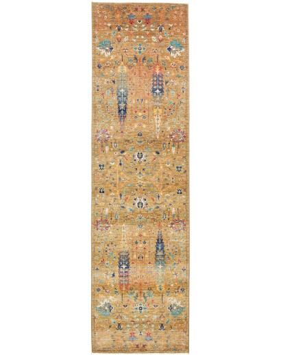 Tappeto Shahi Fine Pakistan marrone bianco 81x299