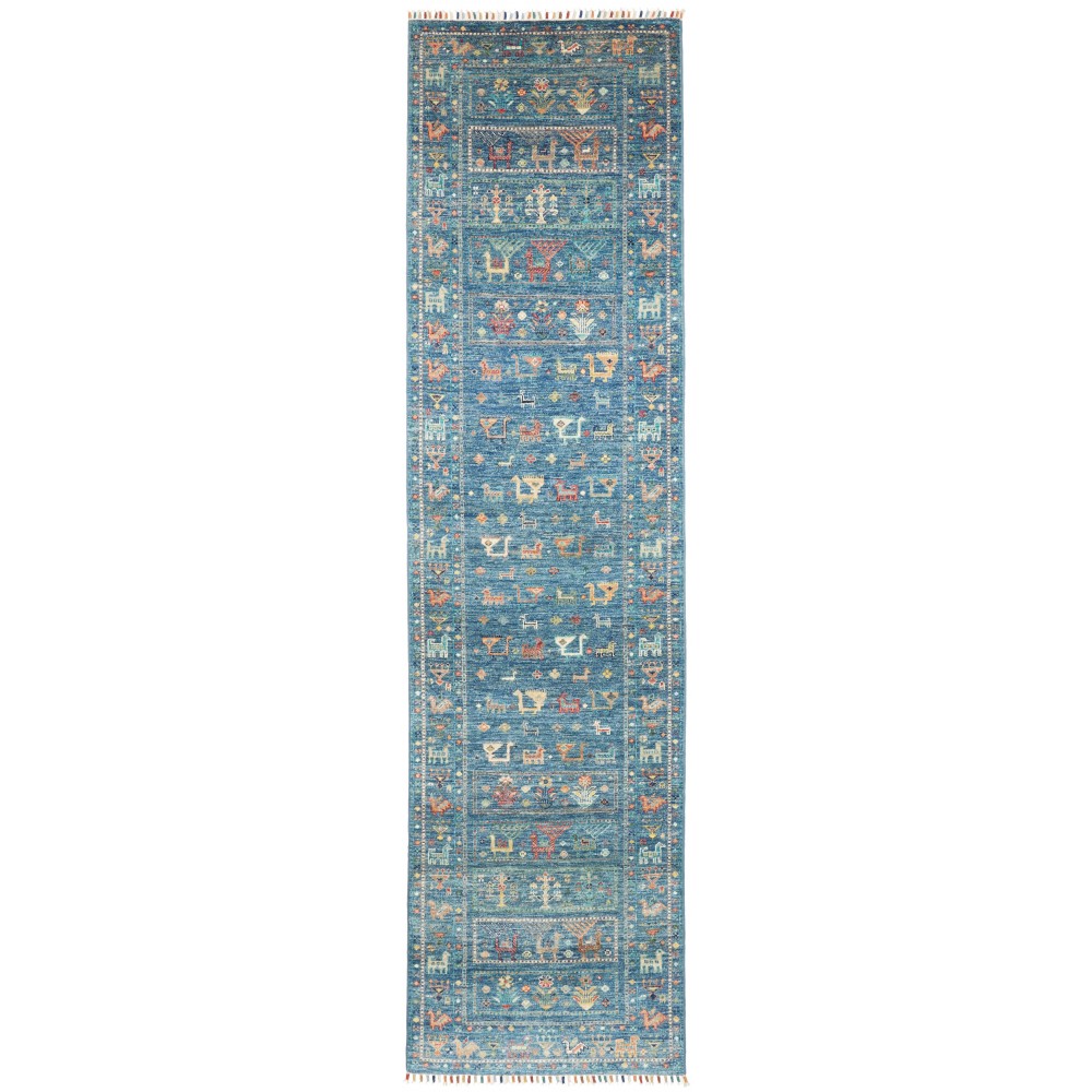Tappeto Rubin Pakistan grigio bianco 78x302