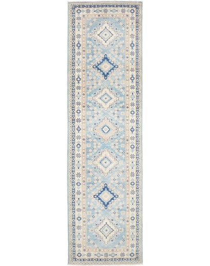 Tappeto Kazak Afghanistan bianco 84x302