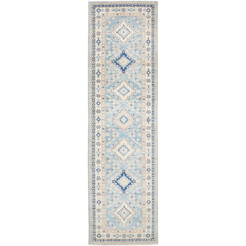 Tappeto Kazak Afghanistan bianco 84x302
