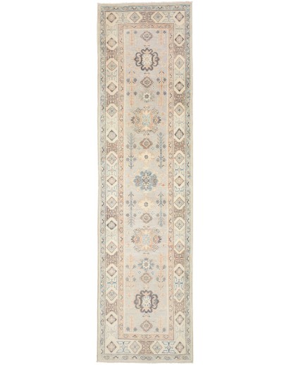 Tappeto Kazak Afghanistan bianco marrone 77x297