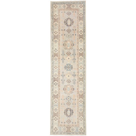 Tappeto Kazak Afghanistan bianco marrone 77x297