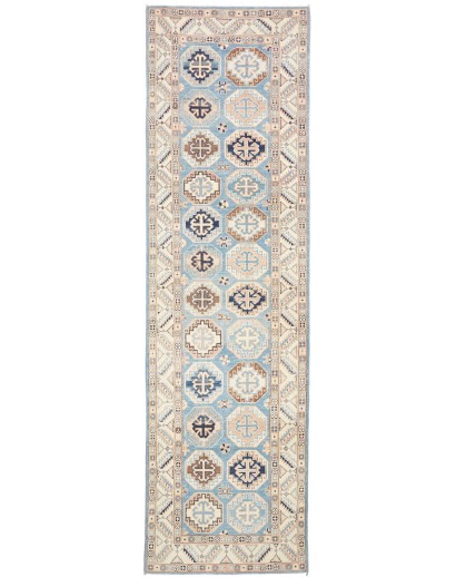 Tappeto Kazak Afghanistan bianco 81x289