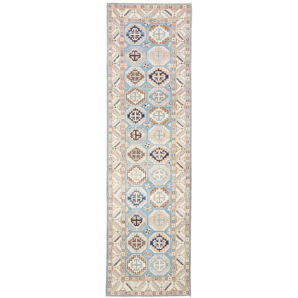Tappeto Kazak Afghanistan bianco 81x289