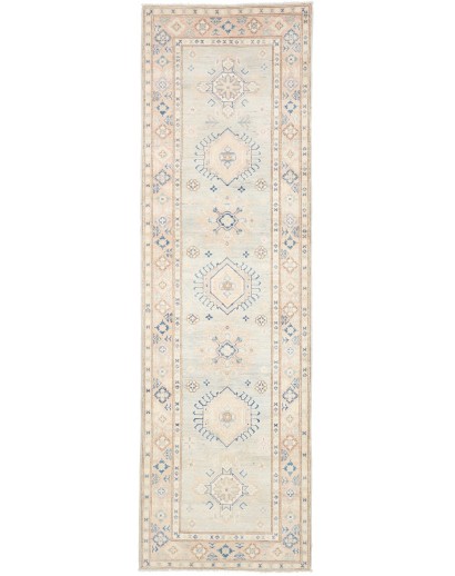 Tappeto Kazak Afghanistan bianco 86x281