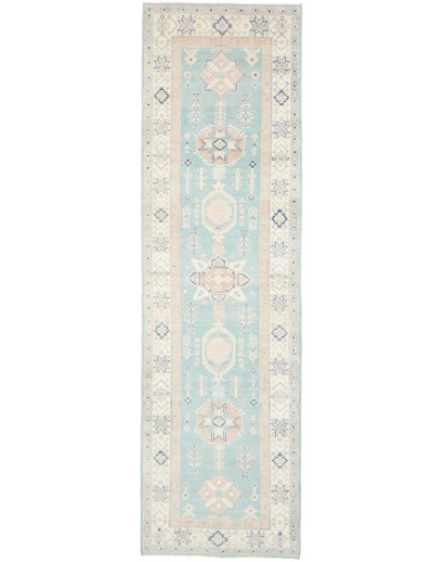 Tappeto Kazak Afghanistan bianco 83x287