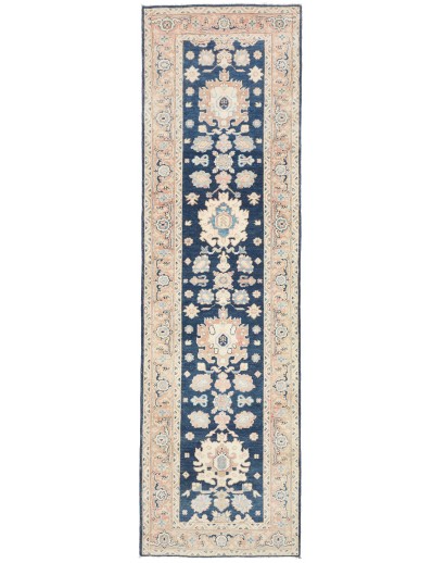 Tappeto Kazak Afghanistan bianco grigio 83x286