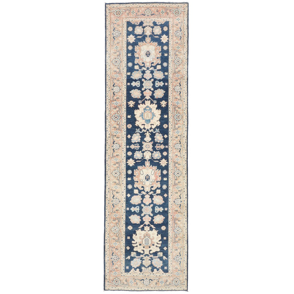 Tappeto Kazak Afghanistan bianco grigio 83x286