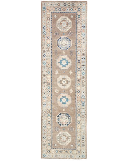 Tappeto Kazak Afghanistan beige grigio 81x288