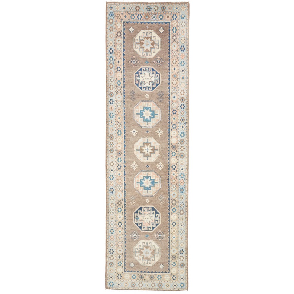 Tappeto Kazak Afghanistan beige grigio 81x288