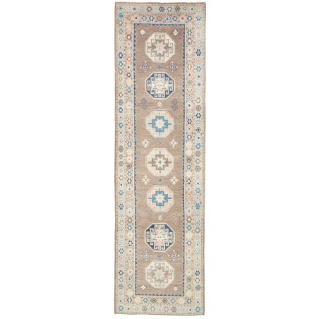 Tappeto Kazak Afghanistan beige grigio 81x288