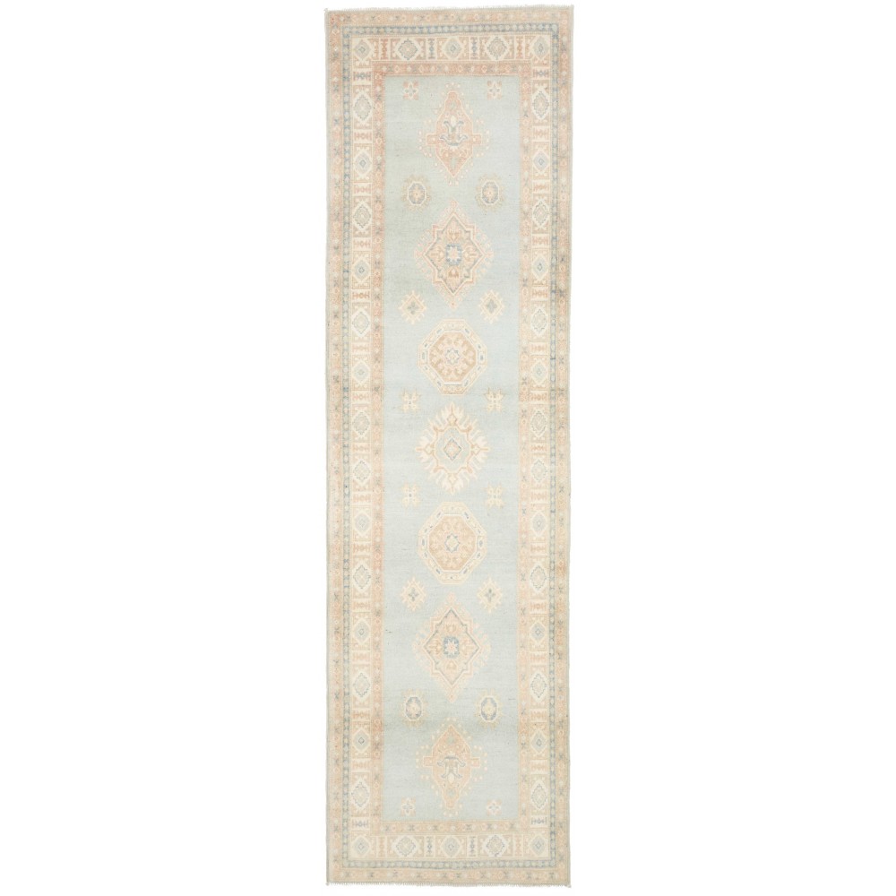 Tappeto Kazak Afghanistan bianco 83x297