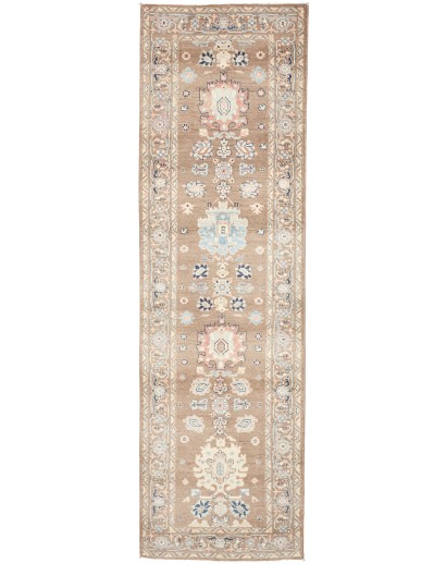 Tappeto Kazak Afghanistan marrone bianco 84x297