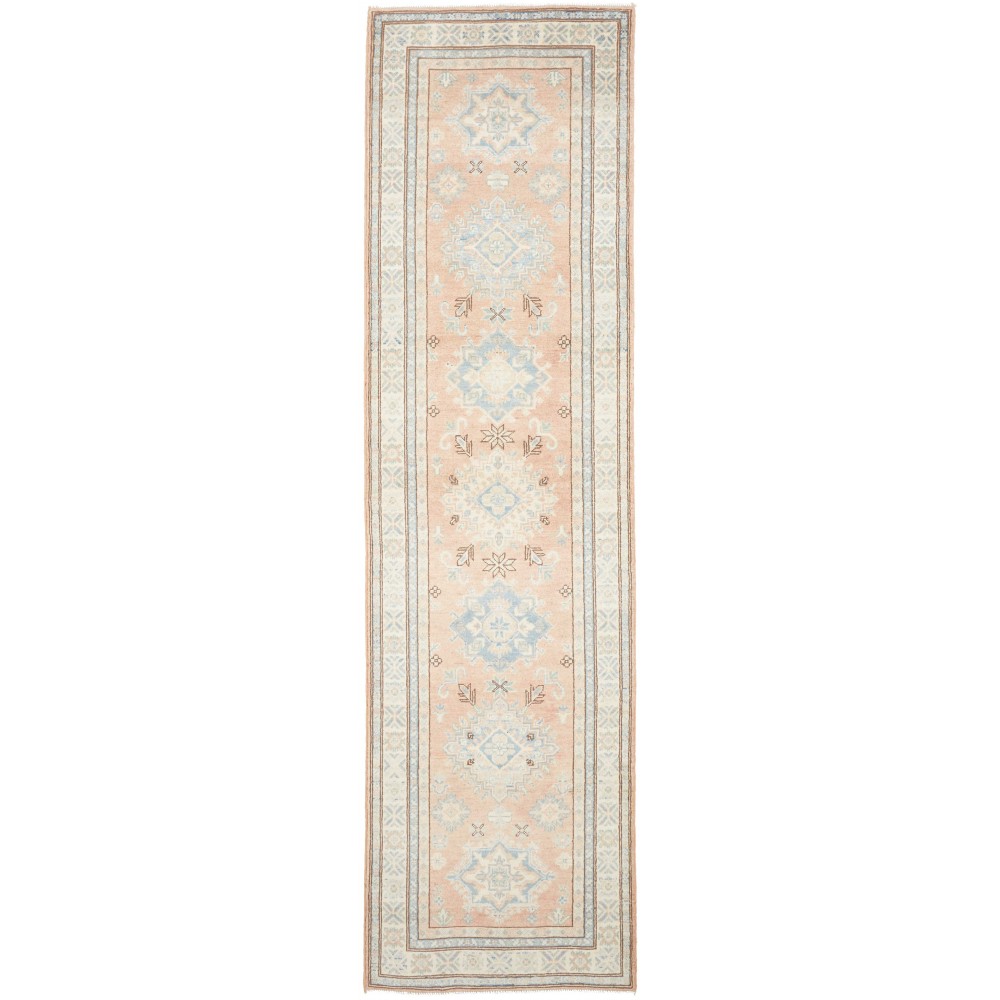 Tappeto Kazak Afghanistan bianco 82x302