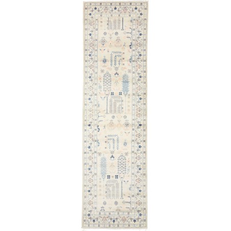 Tappeto Kazak Afghanistan bianco 87x301