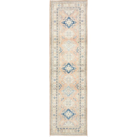 Tappeto Kazak Afghanistan bianco grigio 83x298