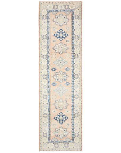 Tappeto Kazak Afghanistan bianco 83x290