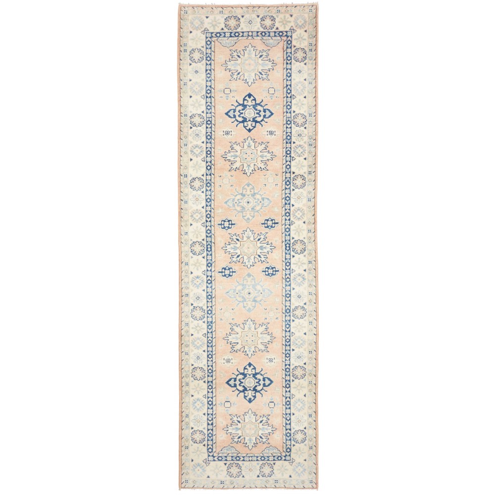 Tappeto Kazak Afghanistan bianco 83x290