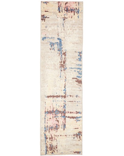Tappeto bianco azzurro 85x306