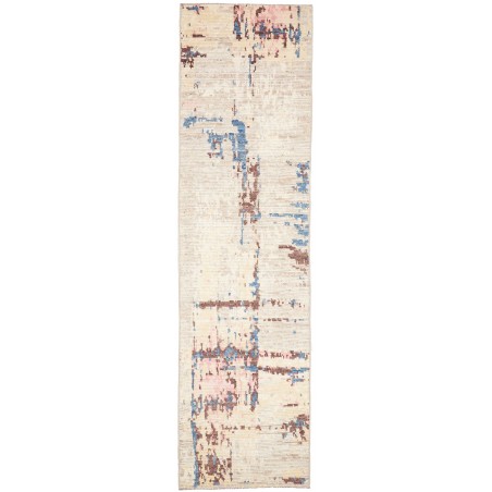 Tappeto bianco azzurro 85x306