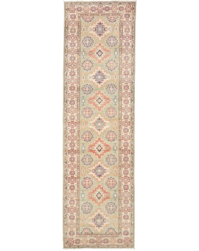 Tappeto Kazak Afghanistan marrone giallo 88x298