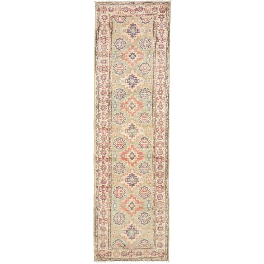 Tappeto Kazak Afghanistan marrone giallo 88x298