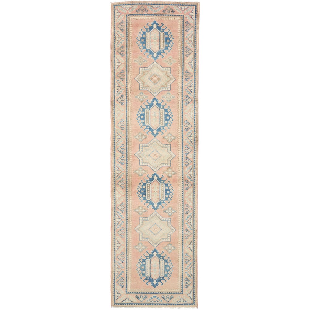 Tappeto Kazak Afghanistan beige grigio 81x297