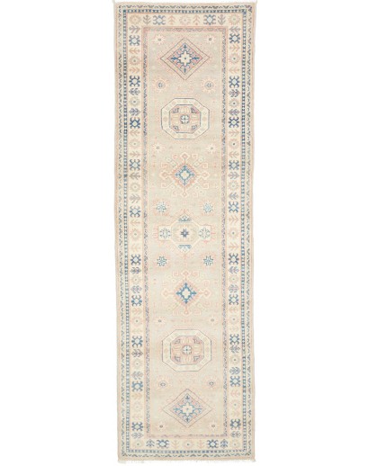 Tappeto Kazak Afghanistan bianco 87x284