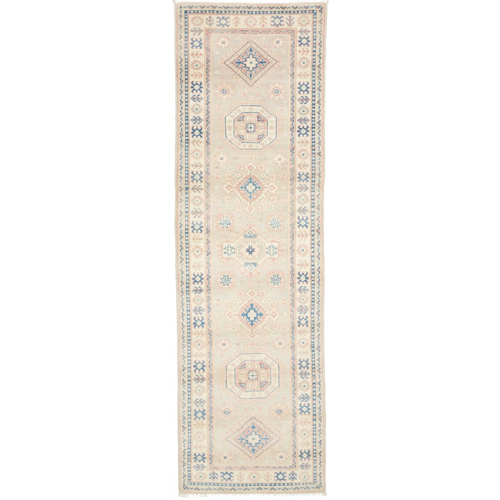 Tappeto Kazak Afghanistan bianco 87x284
