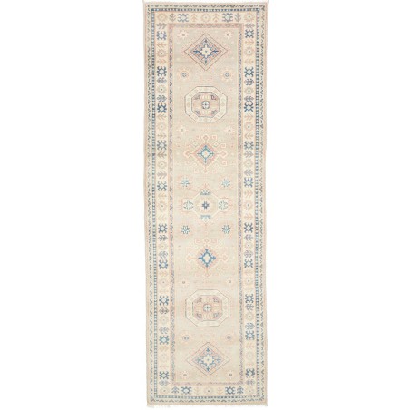 Tappeto Kazak Afghanistan bianco 87x284