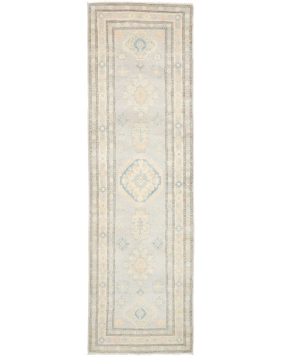 Tappeto Kazak Afghanistan bianco 85x290