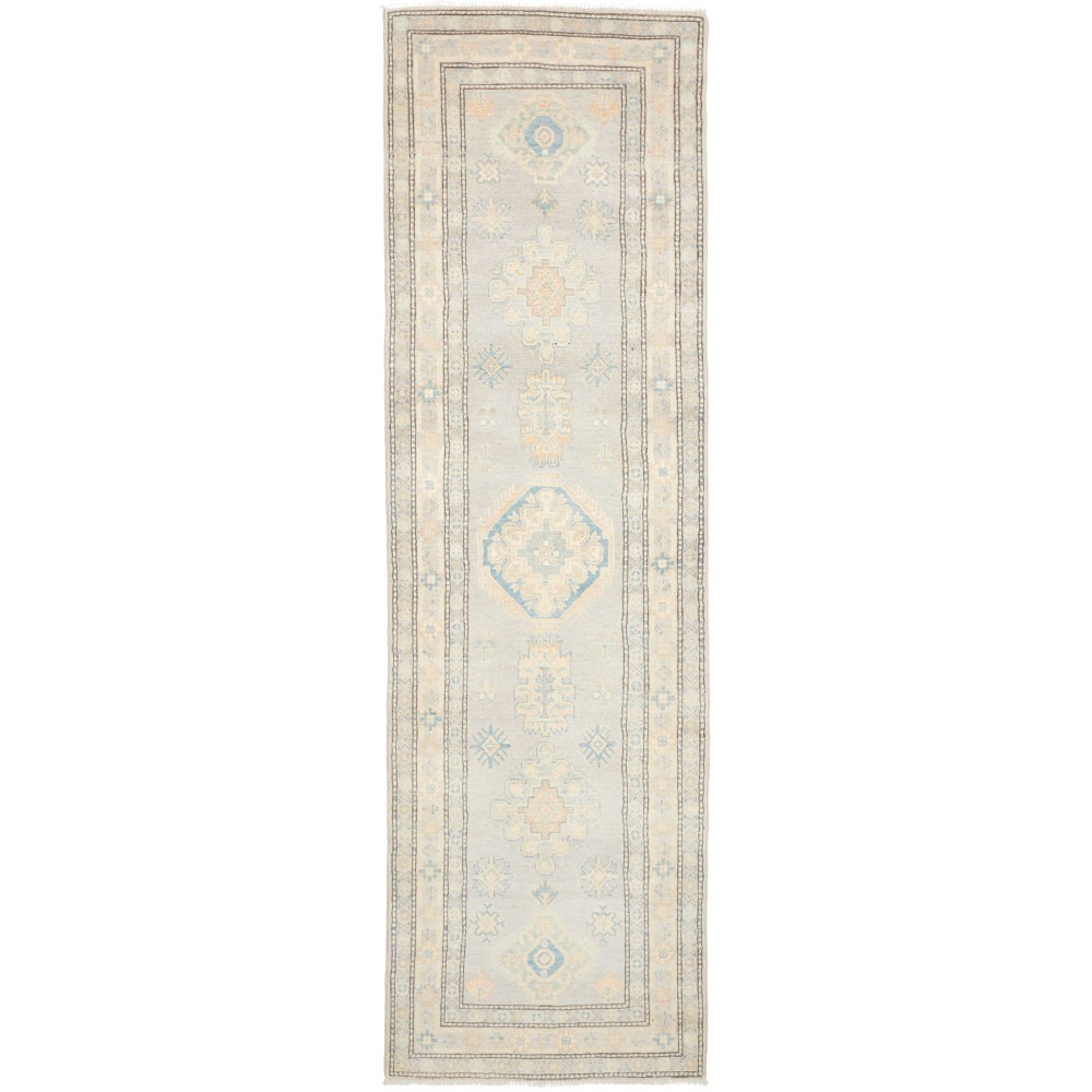 Tappeto Kazak Afghanistan bianco 85x290