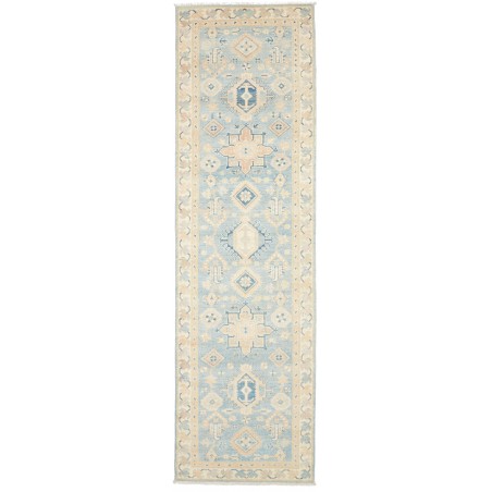 Tappeto Kazak Afghanistan bianco grigio 86x301