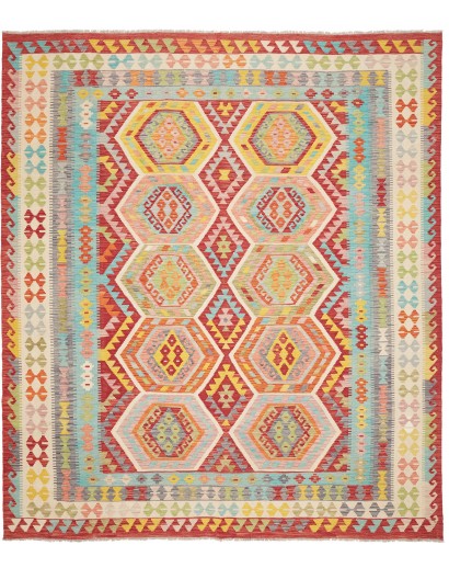 Tappeto Kilim Afghanistan marrone beige 254x287