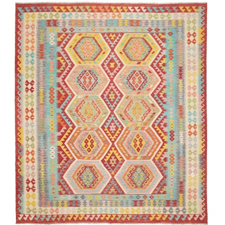 Tappeto Kilim Afghanistan marrone beige 254x287