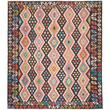 Tappeto Kilim Afghanistan marrone grigio 254x287